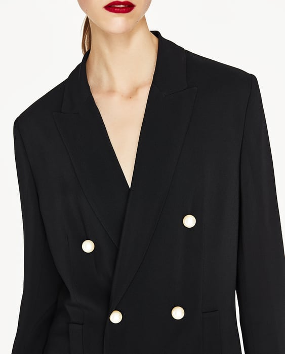 Image 6 of DOUBLE BREASTED JACKET WITH PEARL BEADS from Zara