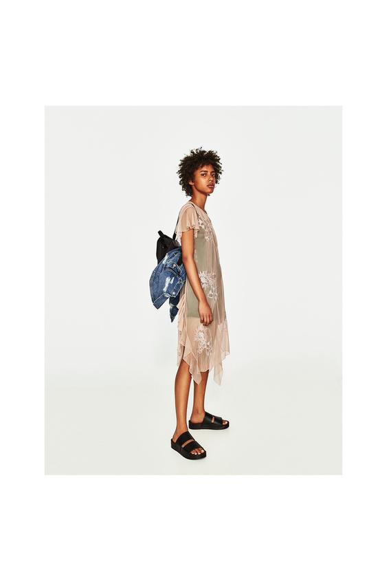 EMBROIDERED TULLE DRESS EMBROIDERED TULLE DRESS