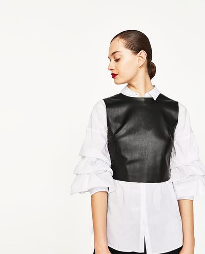 Imagen 2 de TOP POLIPIEL LAZO ESPALDA de Zara