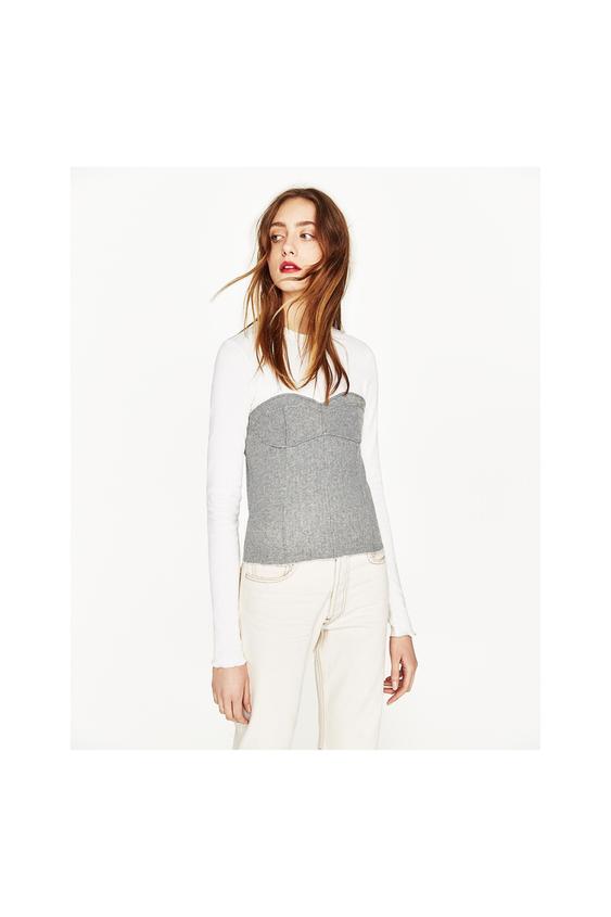 Imagen 1 de CAMISETA CORSÉ de Zara