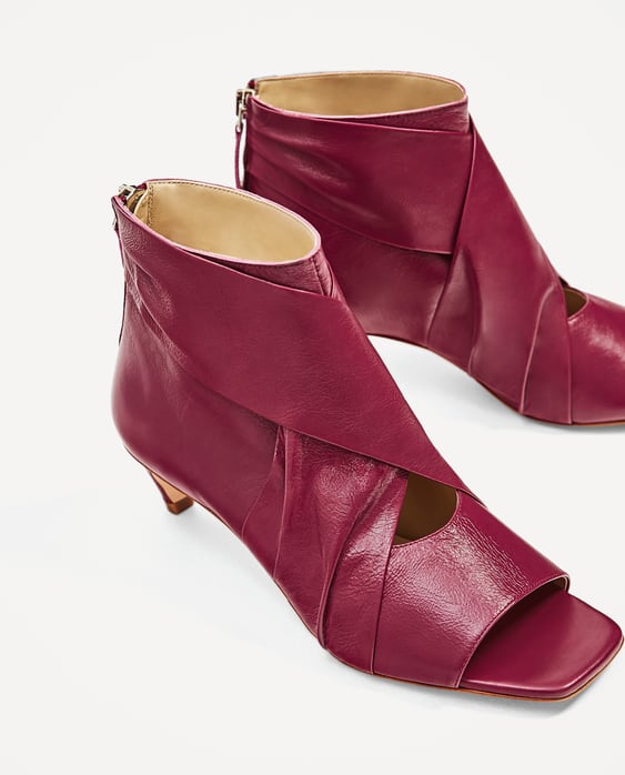 Image 1 of LEATHER ANKLE BOOTS from Zara