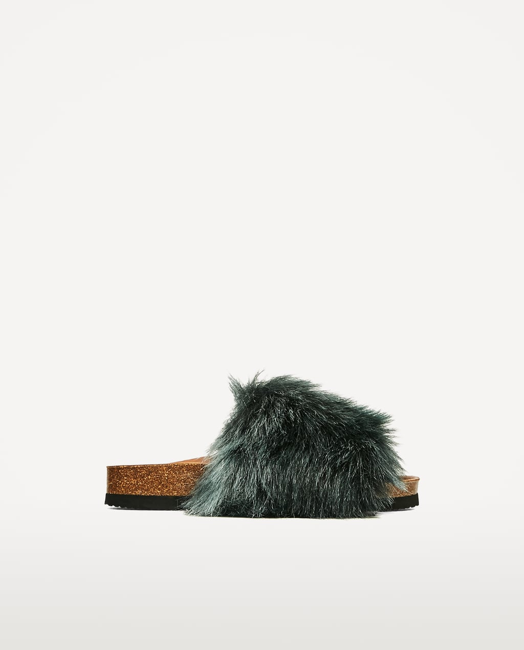 Image 1 of FLAT FURRY SANDALS from Zara