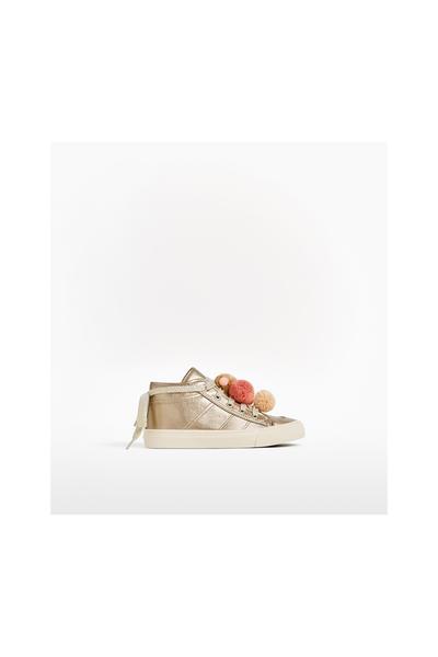 Imagen 3 de BOTÍN DEPORTIVO METALIZADO POMPÓN de Zara