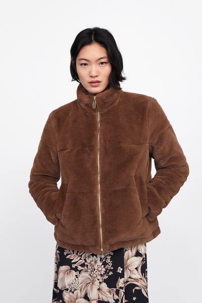 Zara FAUX FUR JACKET