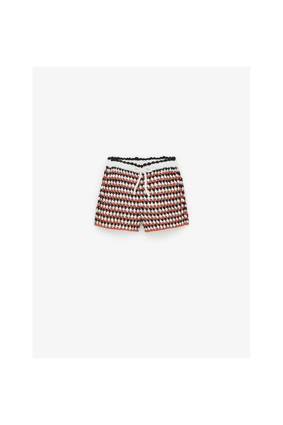 Zara COLORFUL CROCHETED SHORTS