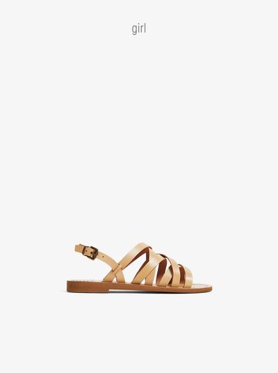 Zara LEATHER SANDALS WITH STRAPS
