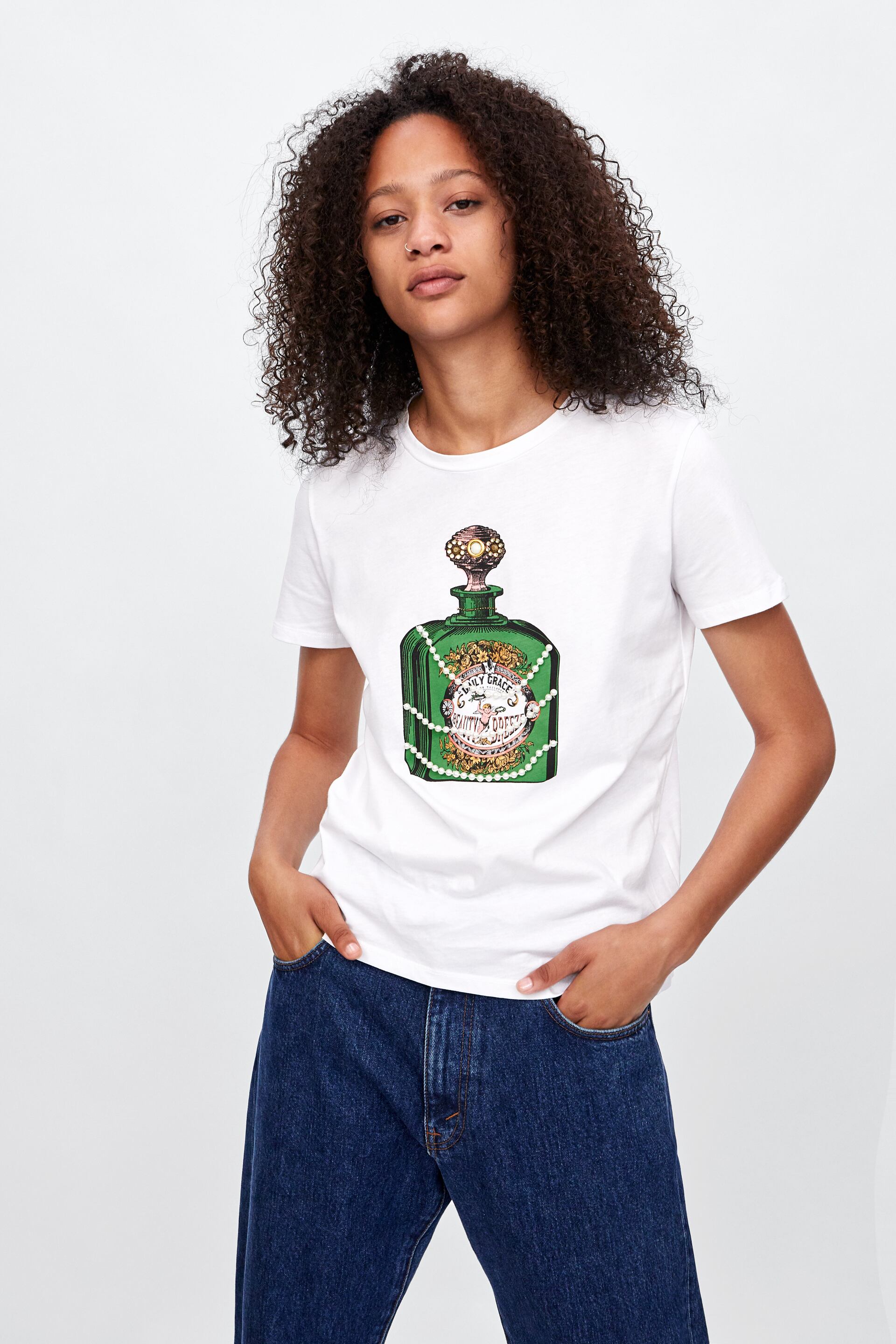Zara T-SHIRT WITH JEWEL PRINT at £15.99 | love the brands