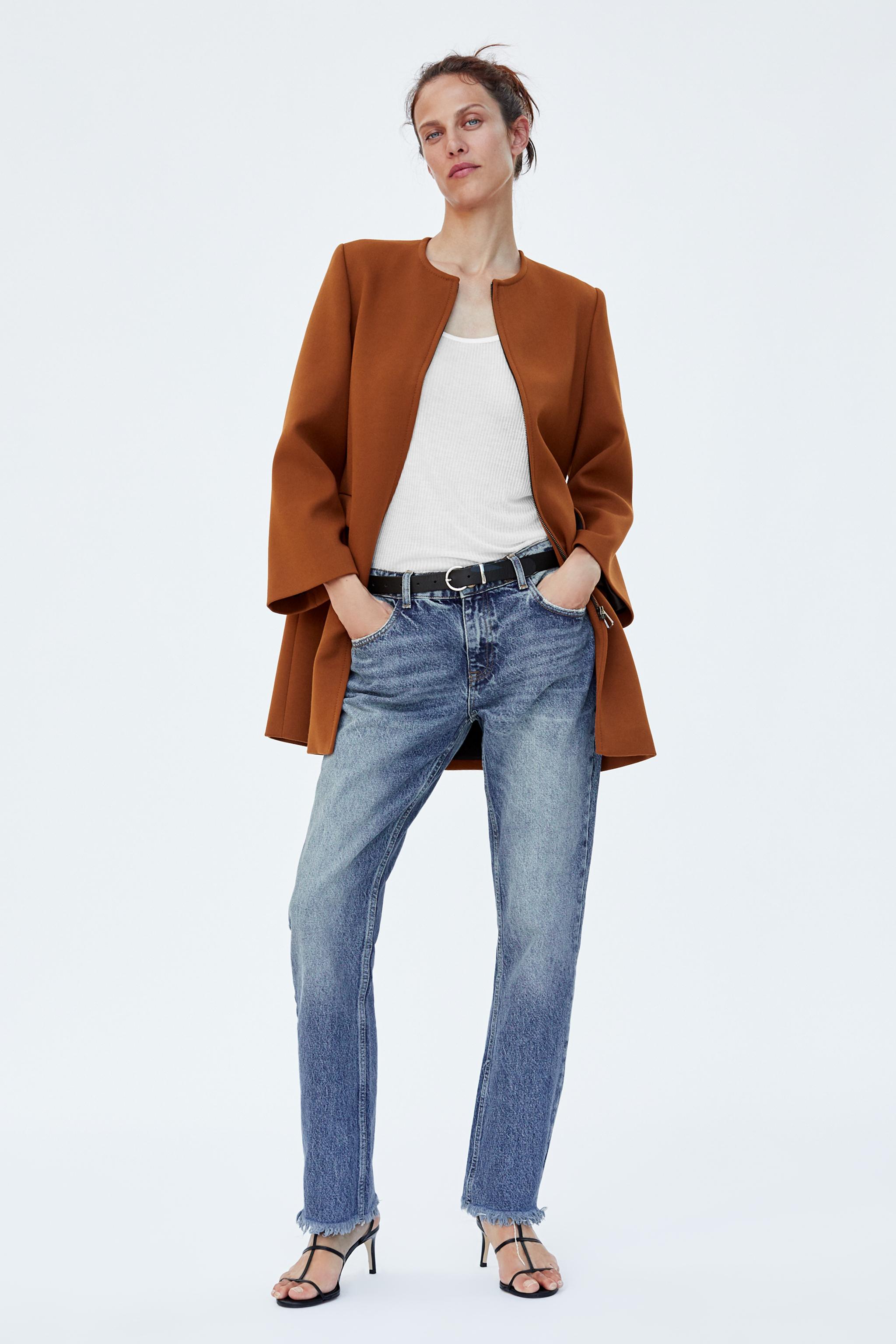 Zara ZIPPERED COAT
