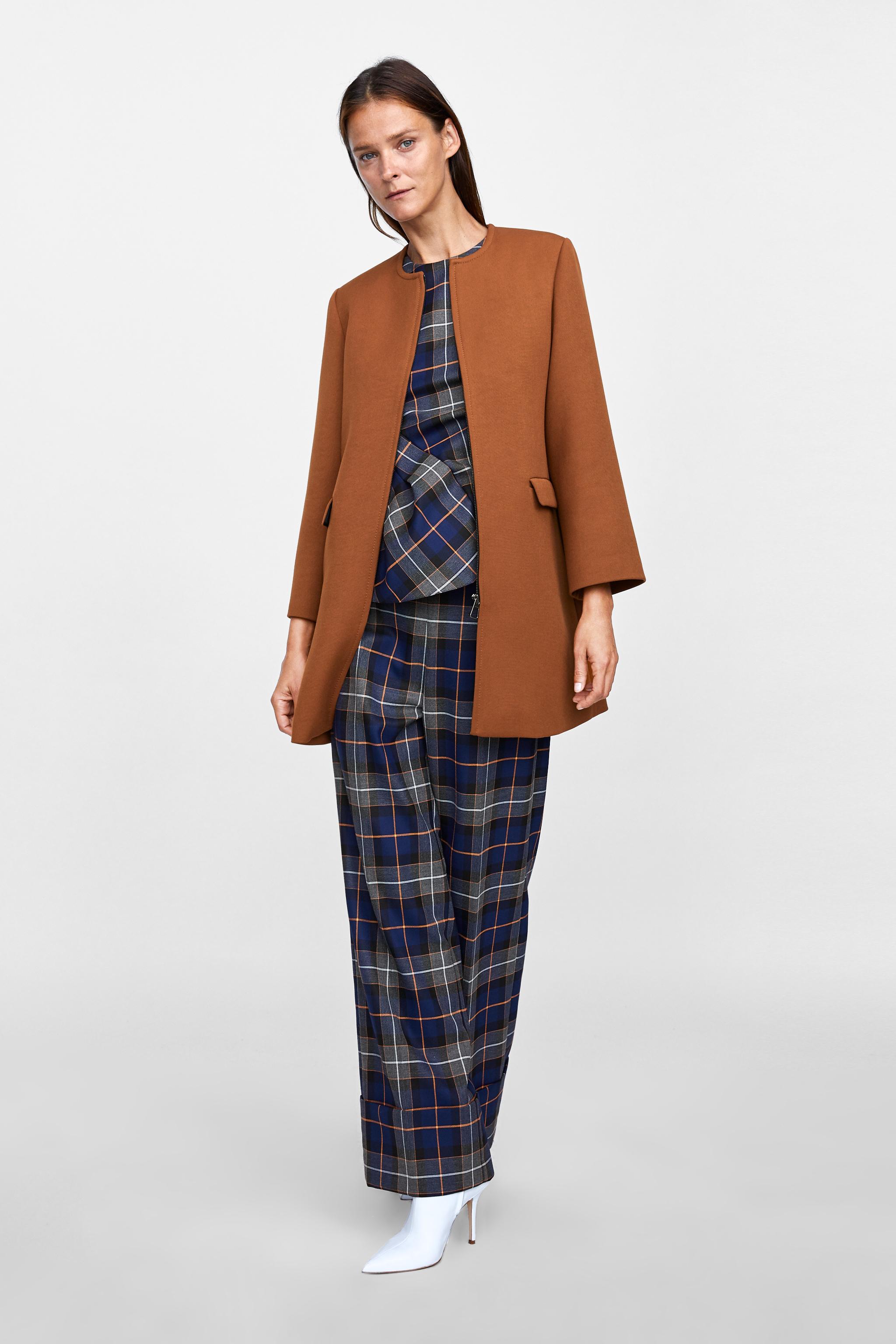 Zara ZIPPERED COAT