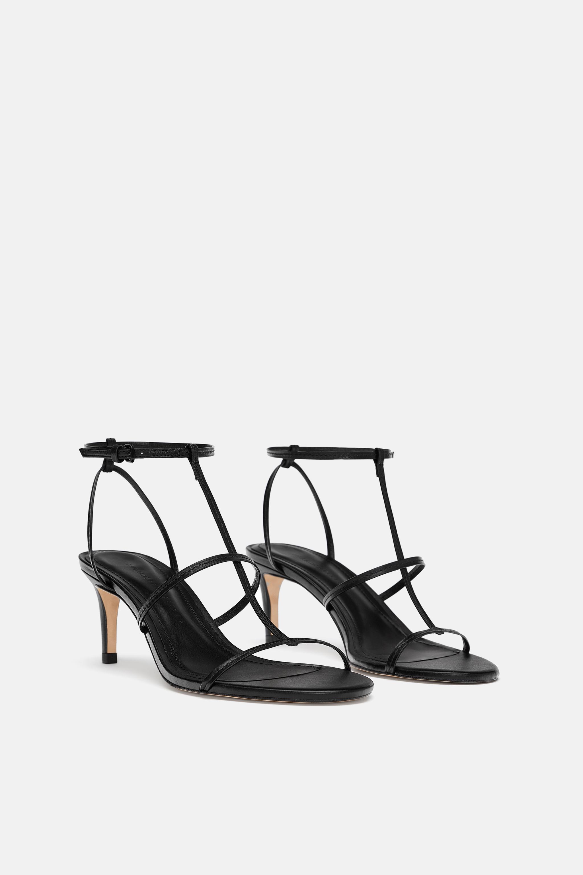 ë°ì´ë리 Zara LEATHER HIGH HEELED STRAPPY SANDALS