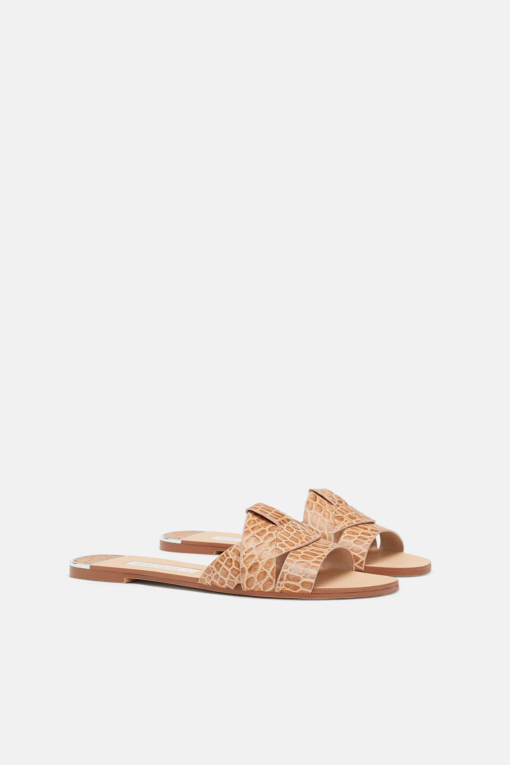 ë°ì´ë리 Zara LEATHER CROSSOVER SANDALS