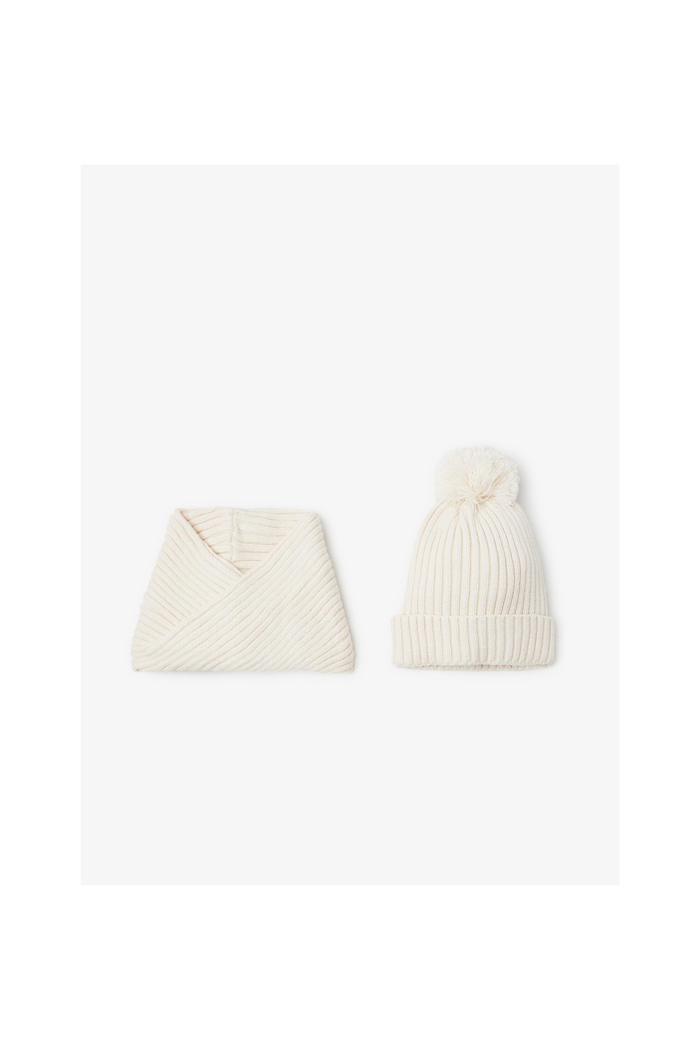 Zara KNIT HAT AND NECK WARMER SET