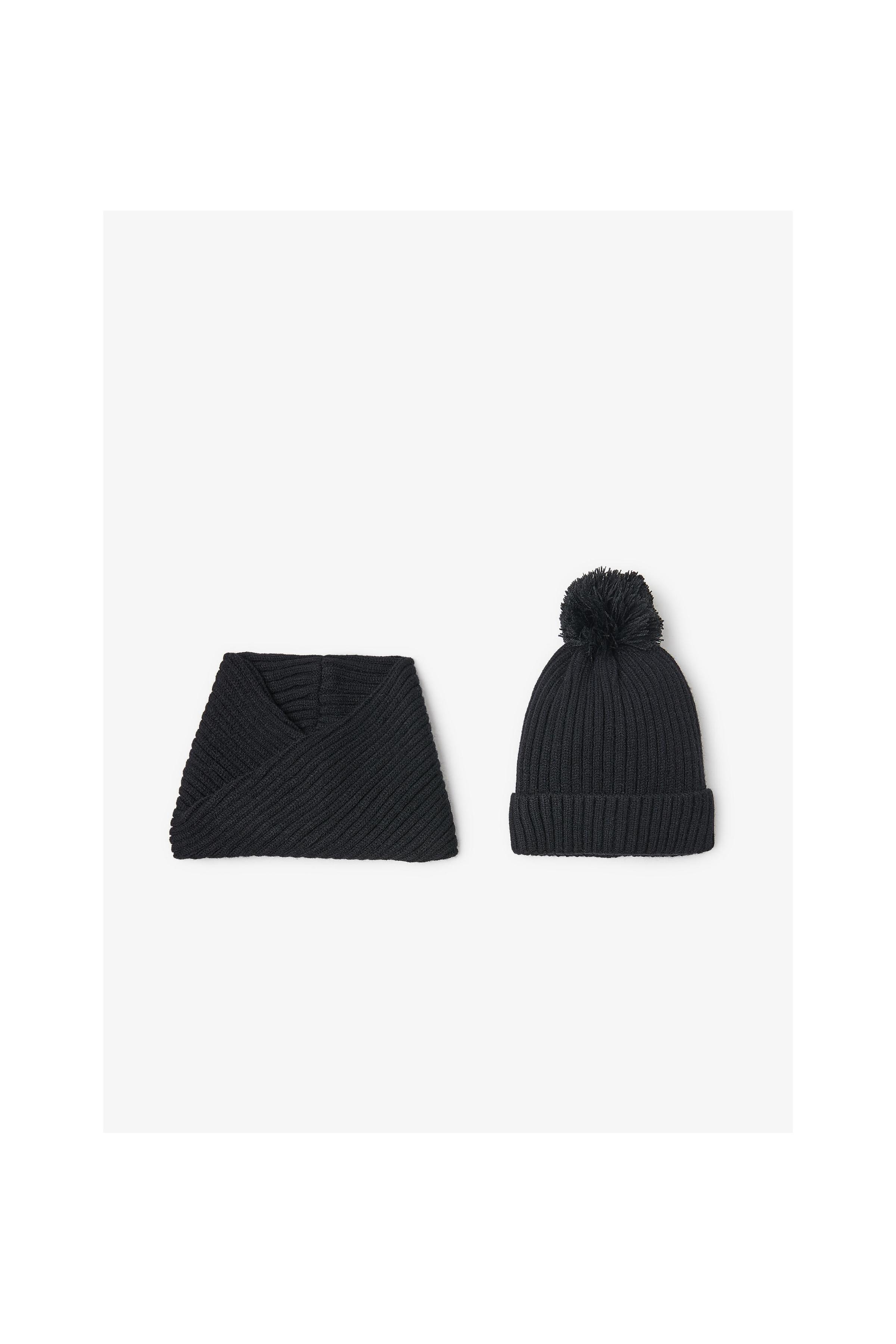 Zara KNIT HAT AND NECK WARMER SET