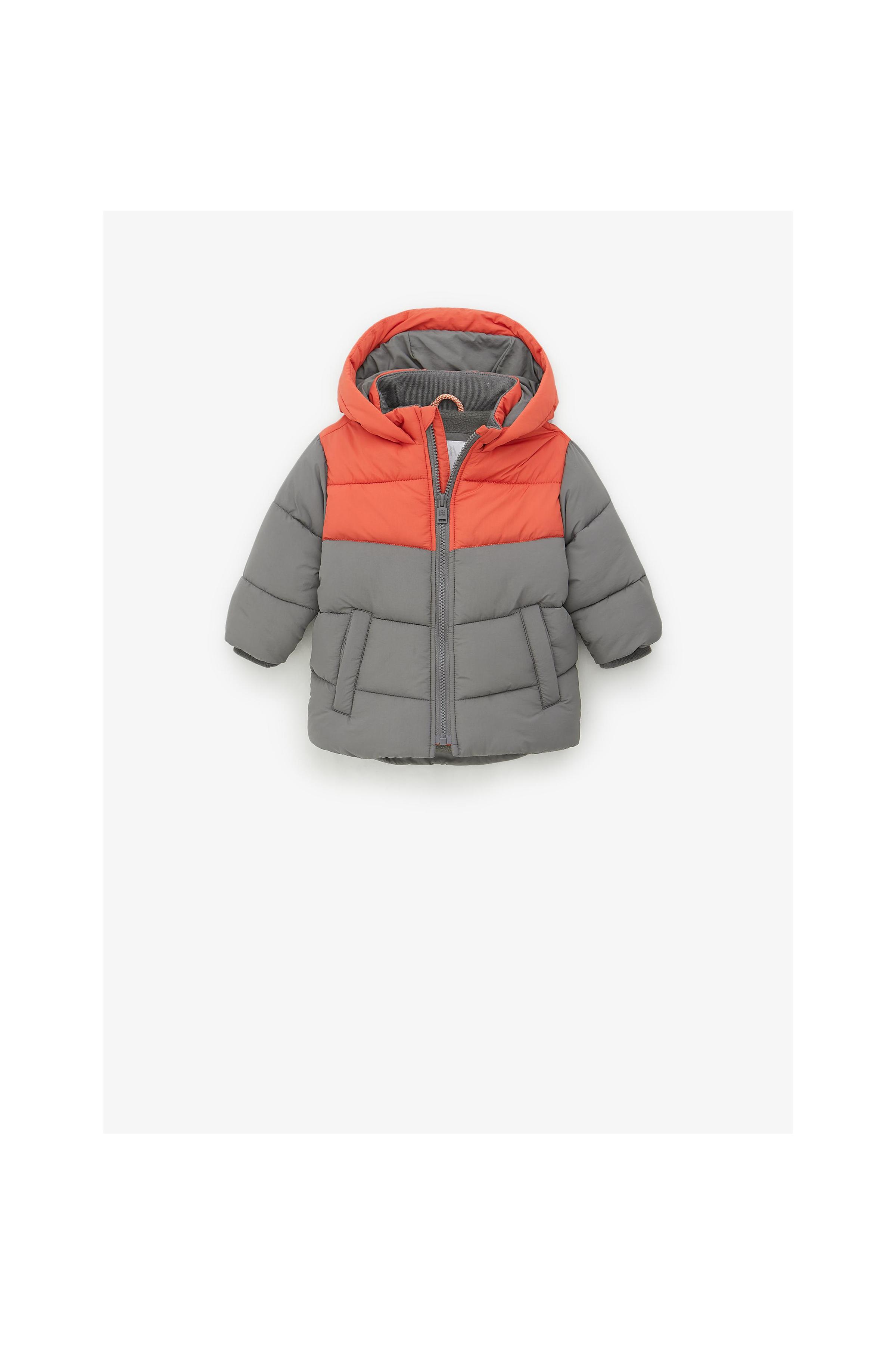 Zara BLOCK COLOR PUFFER JACKET
