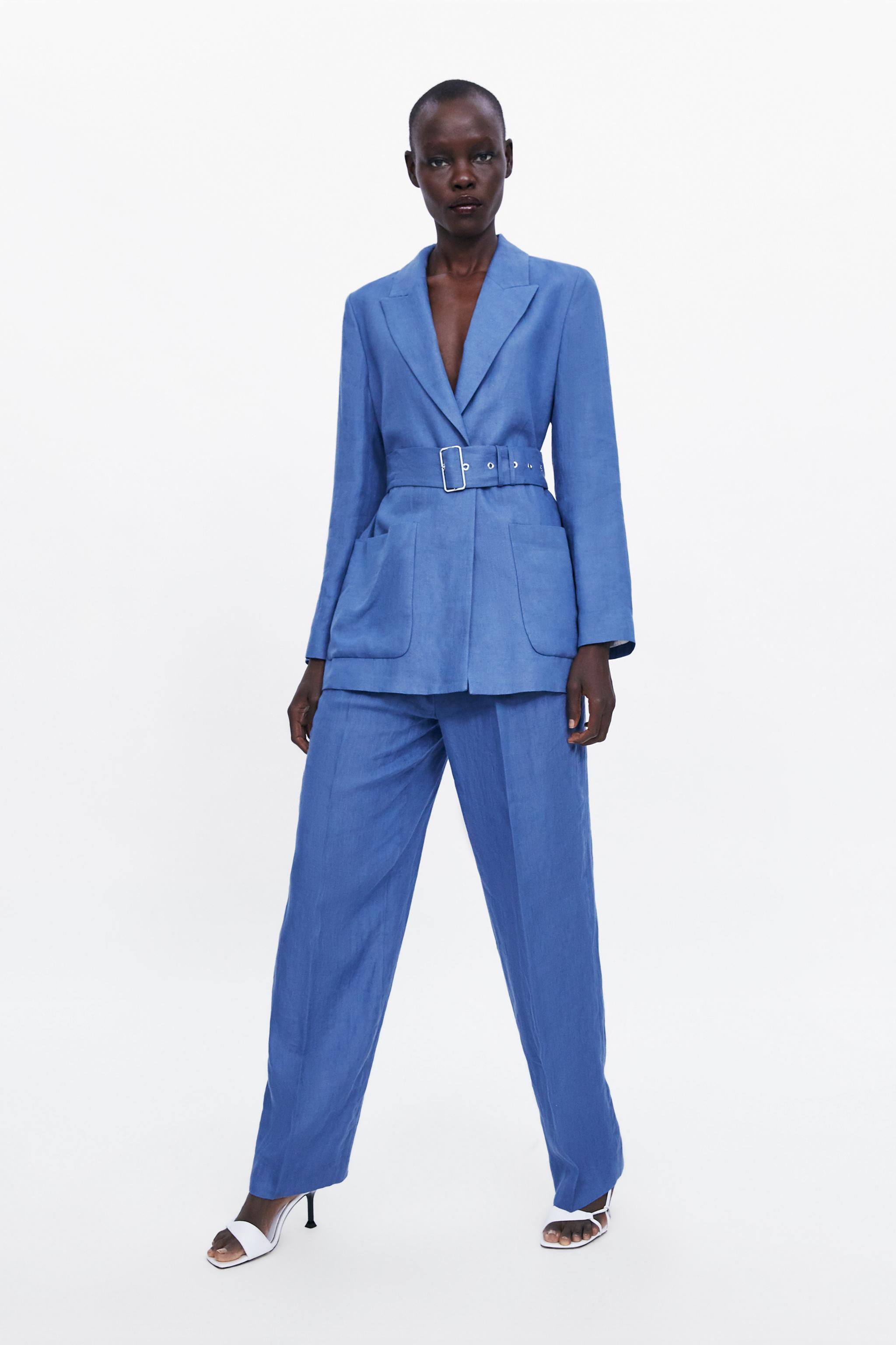 Zara LINEN PANTS WITH DARTS