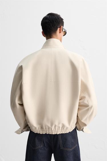 LIMITED EDITION CONTRAST BOMBER JACKET - Sand by Zara - Image 2