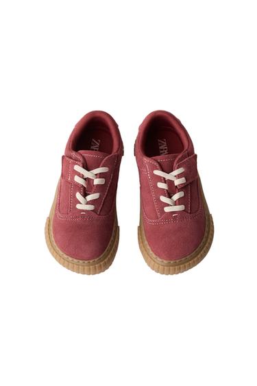 LEATHER BAREFOOT SNEAKERS — Raspberry Red 2
