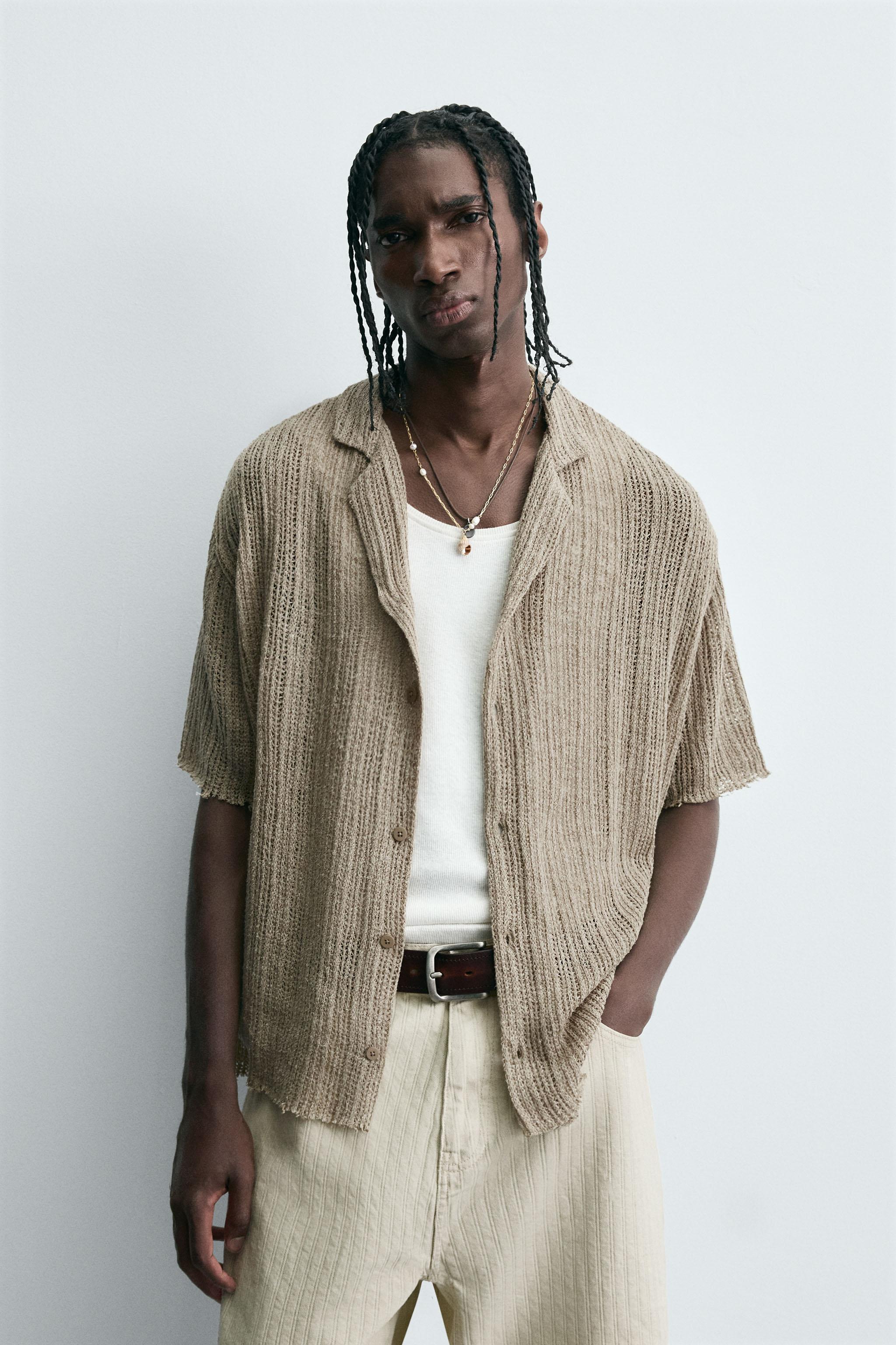 CHEMISE EN MAILLE STRUCTURÉE