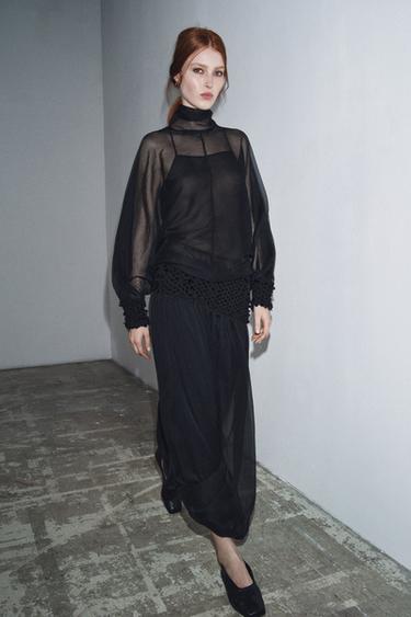 ZW COLLECTION SEQUINNED SKIRT - Black by Zara