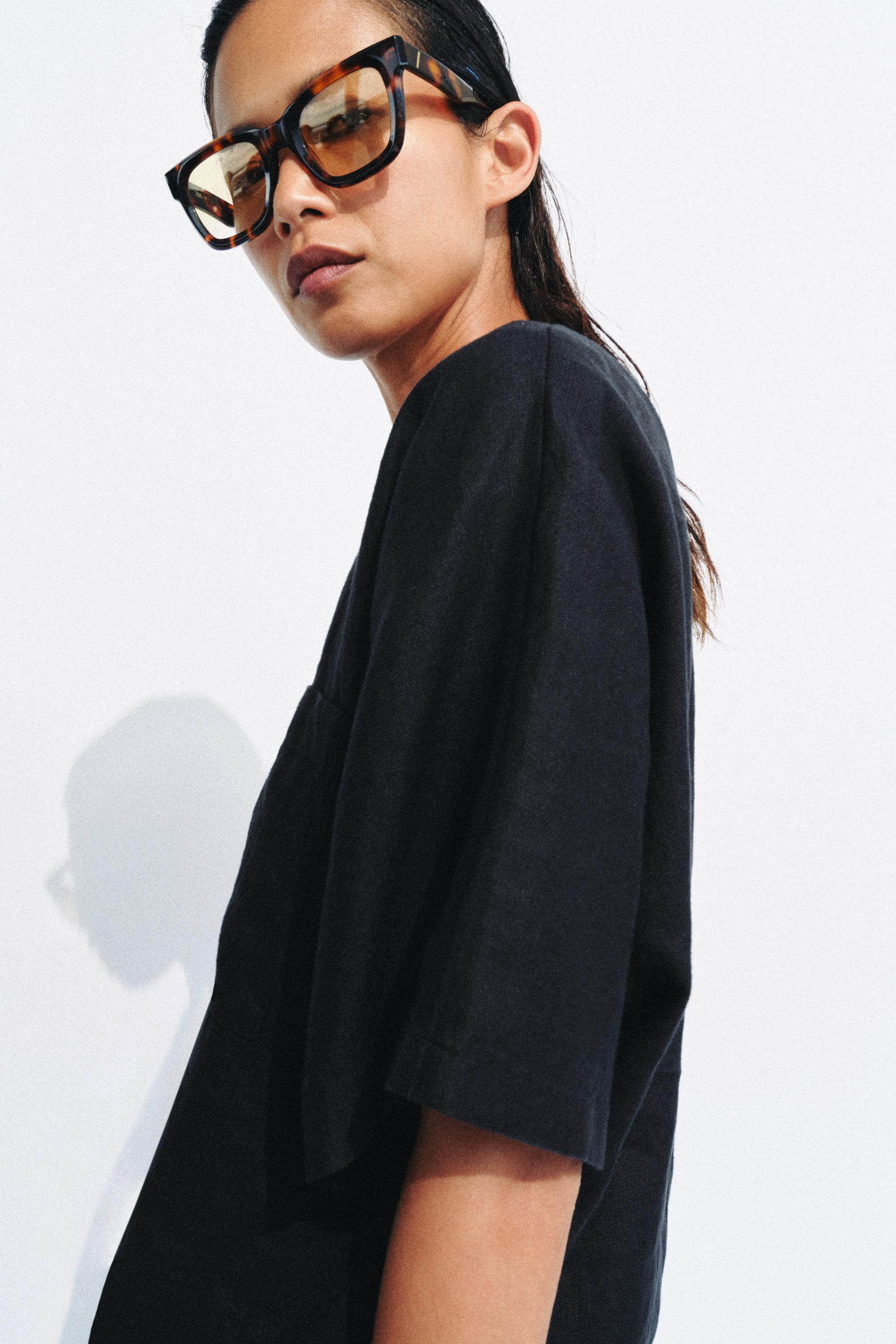 Женские рубашки Zara 100% LINEN LACED TOP ZW COLLECTION — фото 3