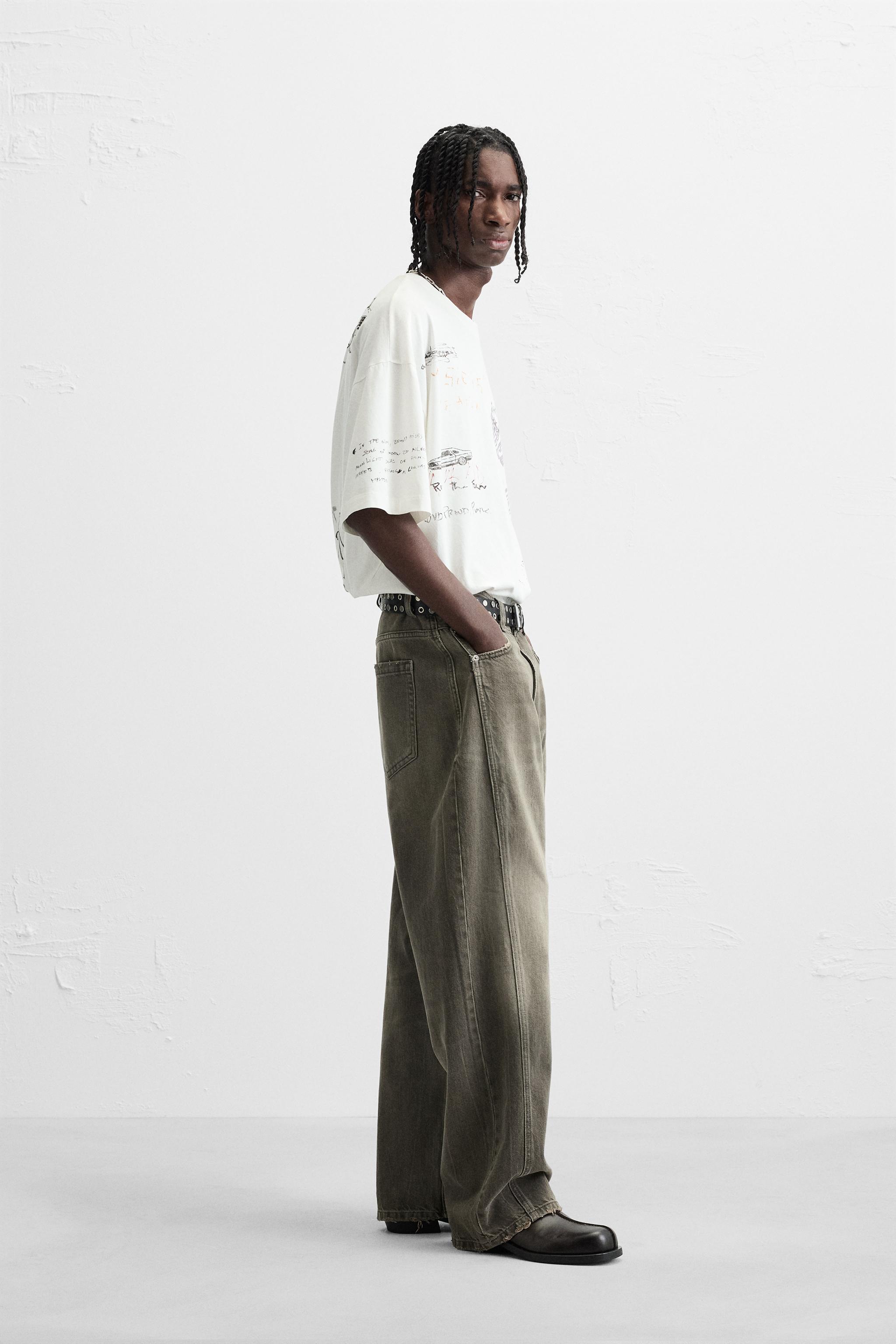 GRAPHIC WASHED T-SHIRT - Ecru | ZARA United States