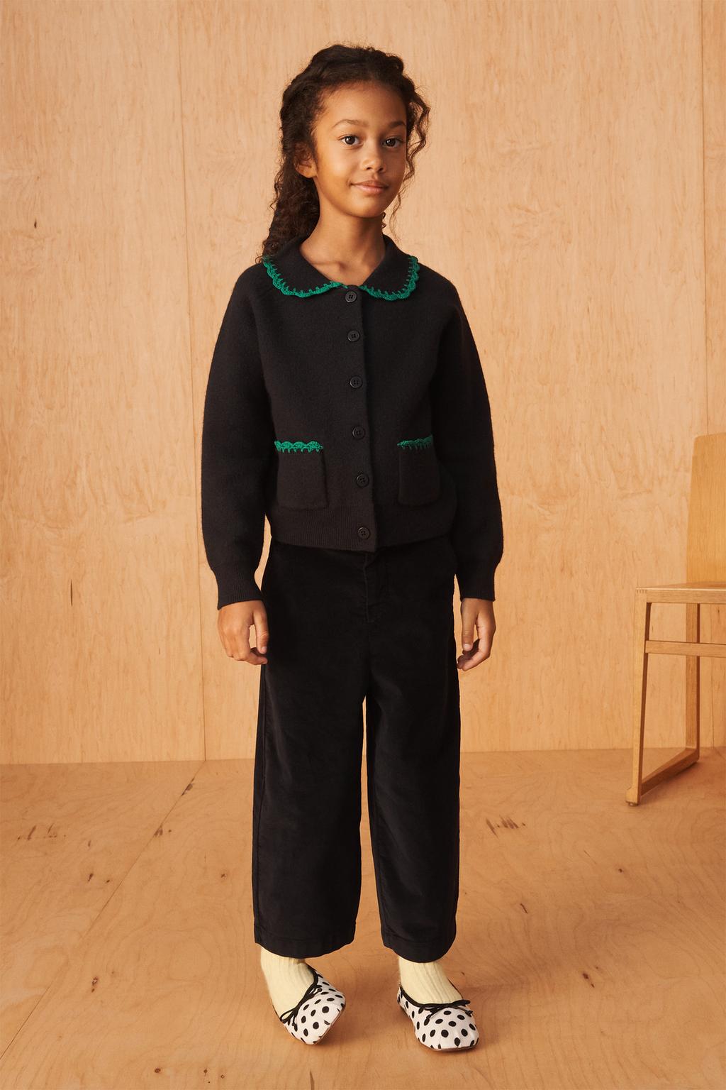 100% WOOL CROCHET EMBROIDERY CARDIGAN LIMITED EDITION