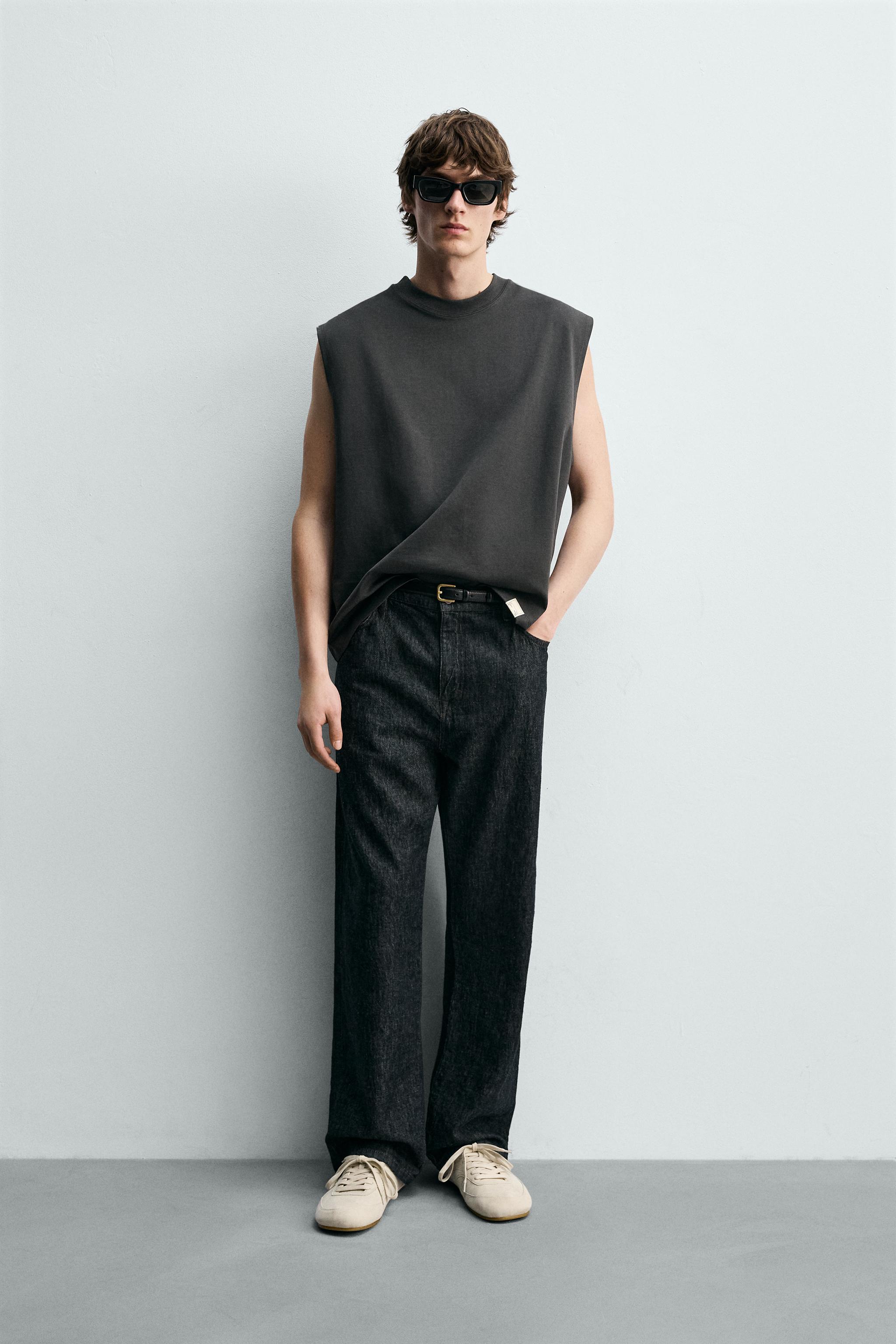 リラックスフィットタンクトップ - チャコールグレー | ZARA Japan / 日本