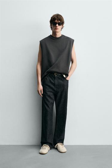 リラックスフィットタンクトップチャコールグレー    0Zaraのリラックスフィットタンクトップ - チャコールグレー     - 画像 0