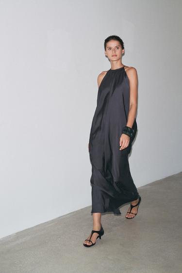 ZW COLLECTION SATIN DRESS - Petrol blue de Zara - Image 7