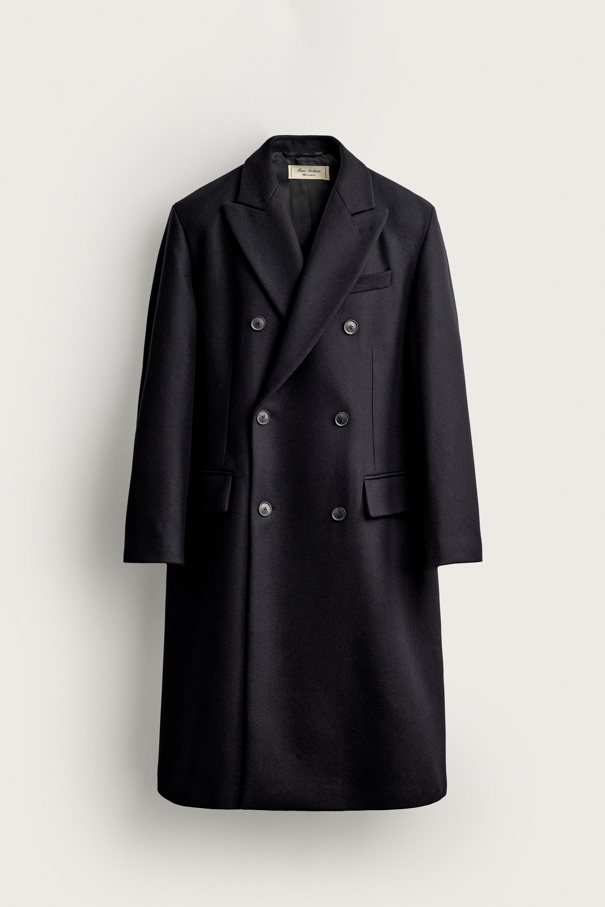 100% WOOL DOUBLE-BREASTED COAT