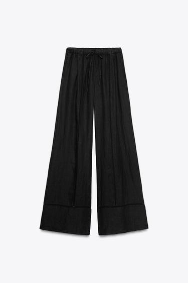 PALAZZO-HOSE AUS REINEM LEINEN ZW COLLECTION - Schwarz von Zara - Bild 0
