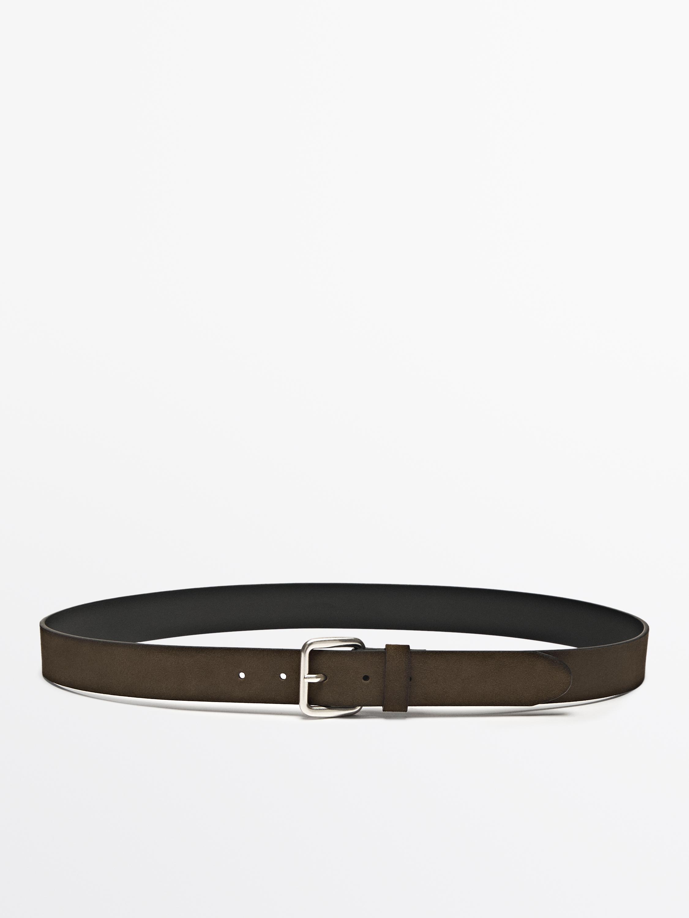 Ceinture en croûte de cuir ombrée