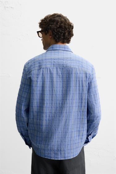 CHECK SHIRT - Blue by Zara - Image 2