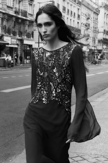 ZW COLLECTION EMBROIDERED DRESS - Brown by Zara - Image 7
