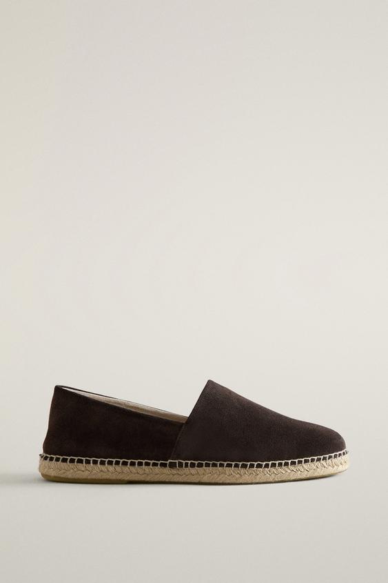 ESPADRILLES EN CUIR - Marron de Zara - Image 0