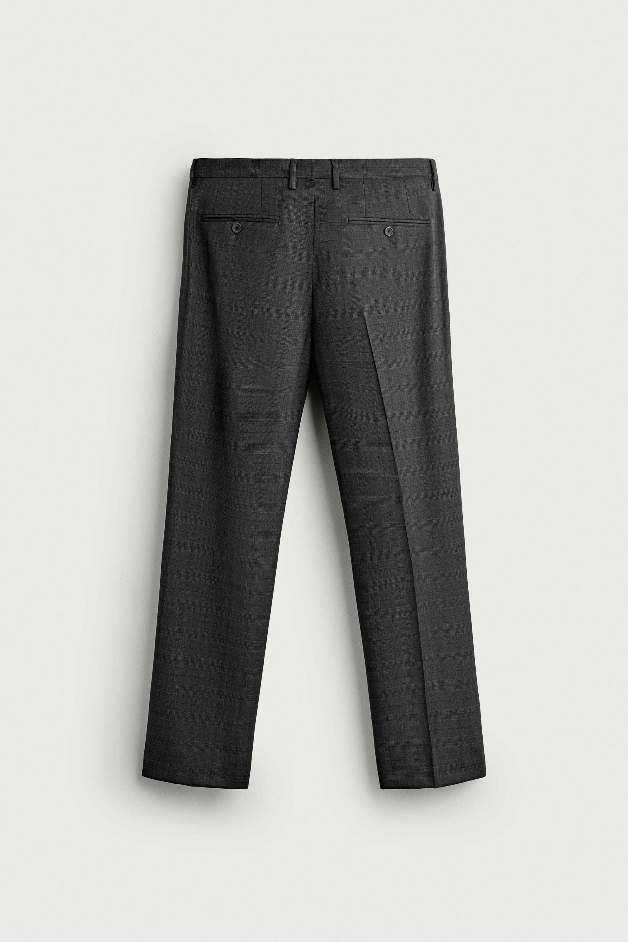 PANTALON COSTUME CARREAUX 100 % LAINE