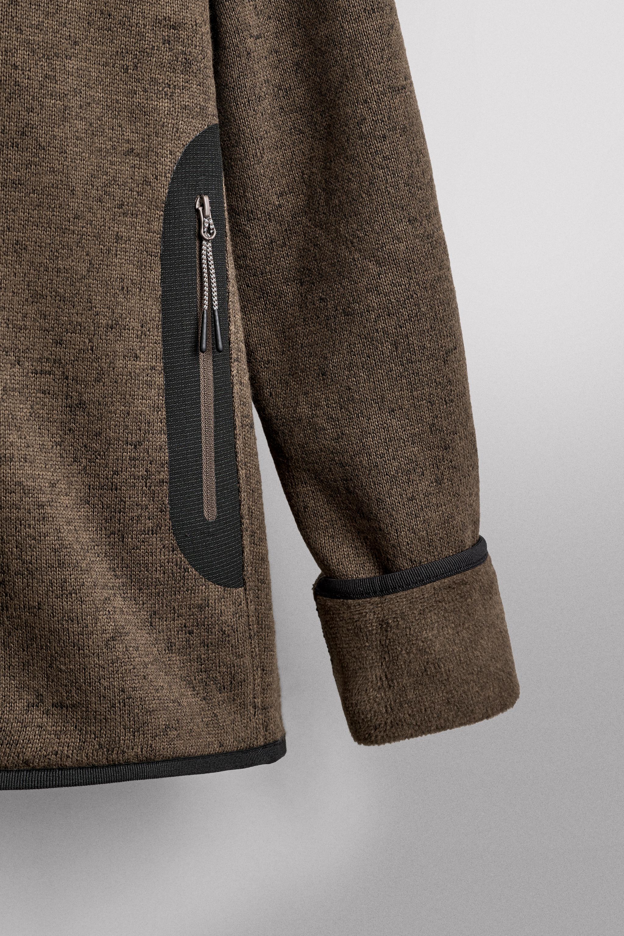 VESTE EN MAILLE COMBINÉE POLAIRE
