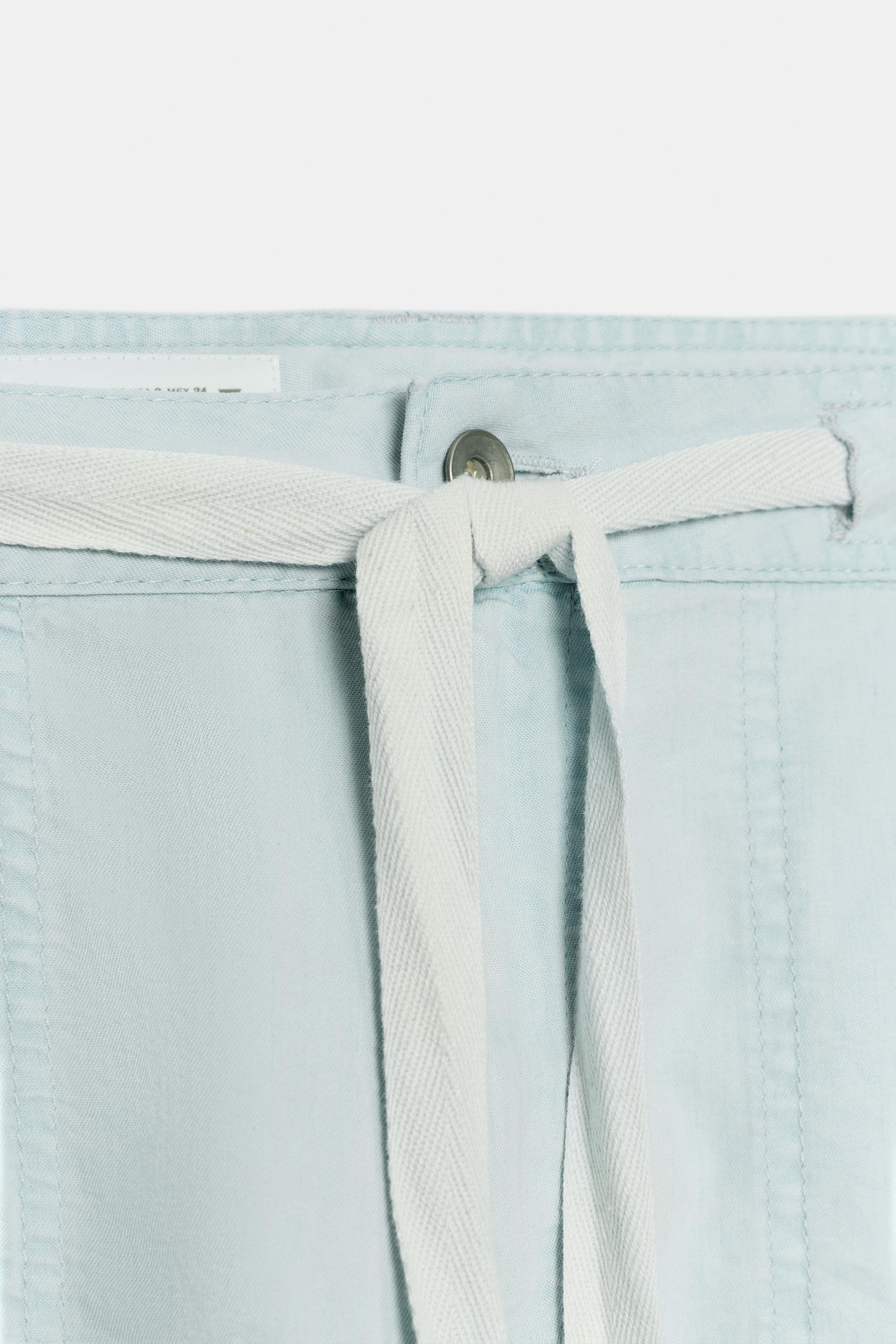 Женские брюки Zara OVERSIZED FLUID CARGO PANTS — фото 8
