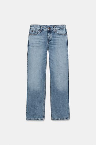 JEANS BOOTCUT ZW COLLECTION TAILLE BASSE - Bleu de Zara