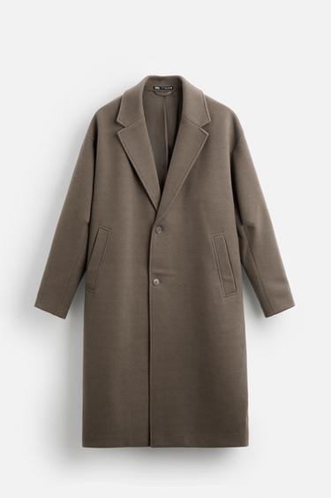 OVERSIZE FIT COAT - SAND/BROWN by Zara - Image 5