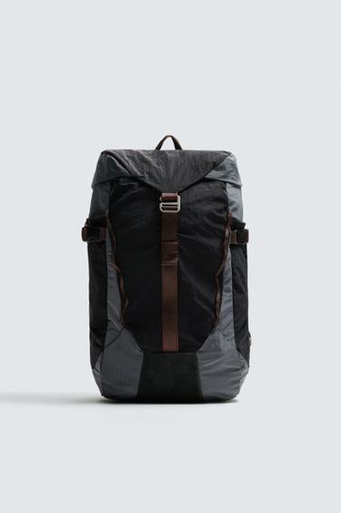 TECHNICAL BACKPACK WITH LEATHER DETAILS AARON LEVINE X ZARA - Multicoloured by Zara