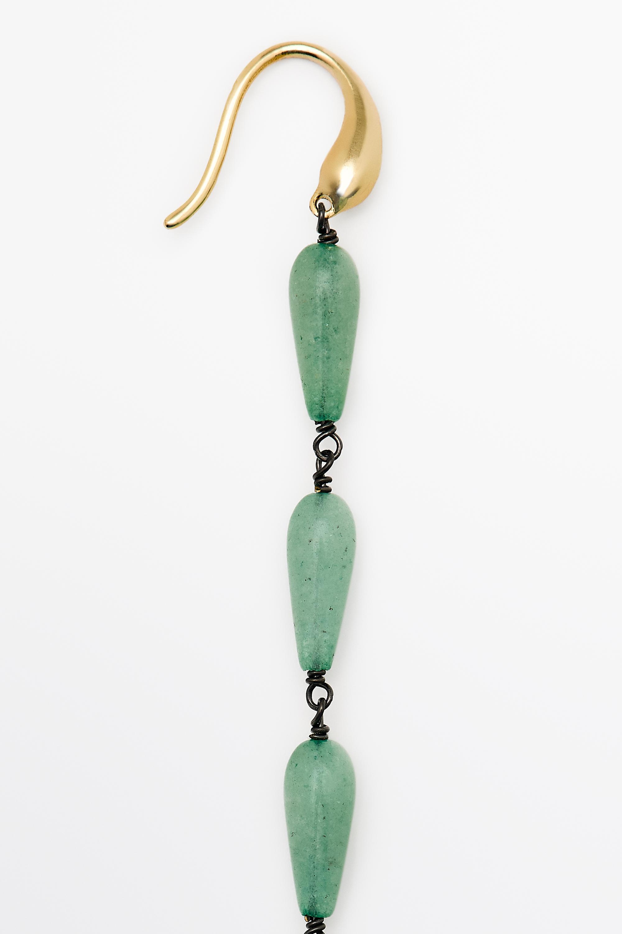 Gemstone dangle earrings