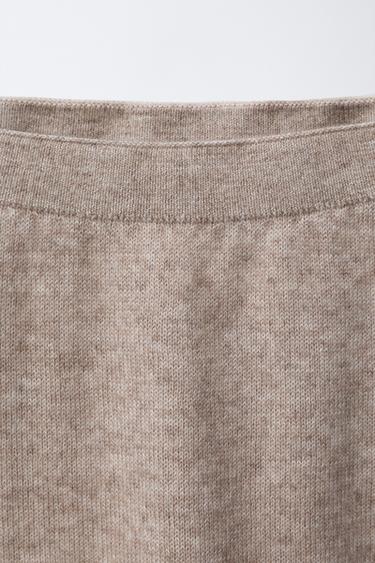 WOOL AND CASHMERE SAROUEL TROUSERS - Tan marl by Zara - Image 2