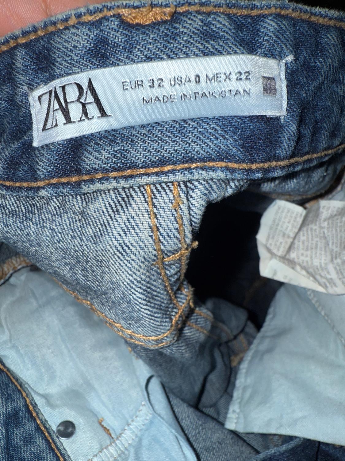 STRAIGHT LEG TURNED-UP HEM Z1975 JEANS WITH A HIGH WAIST - Image 3