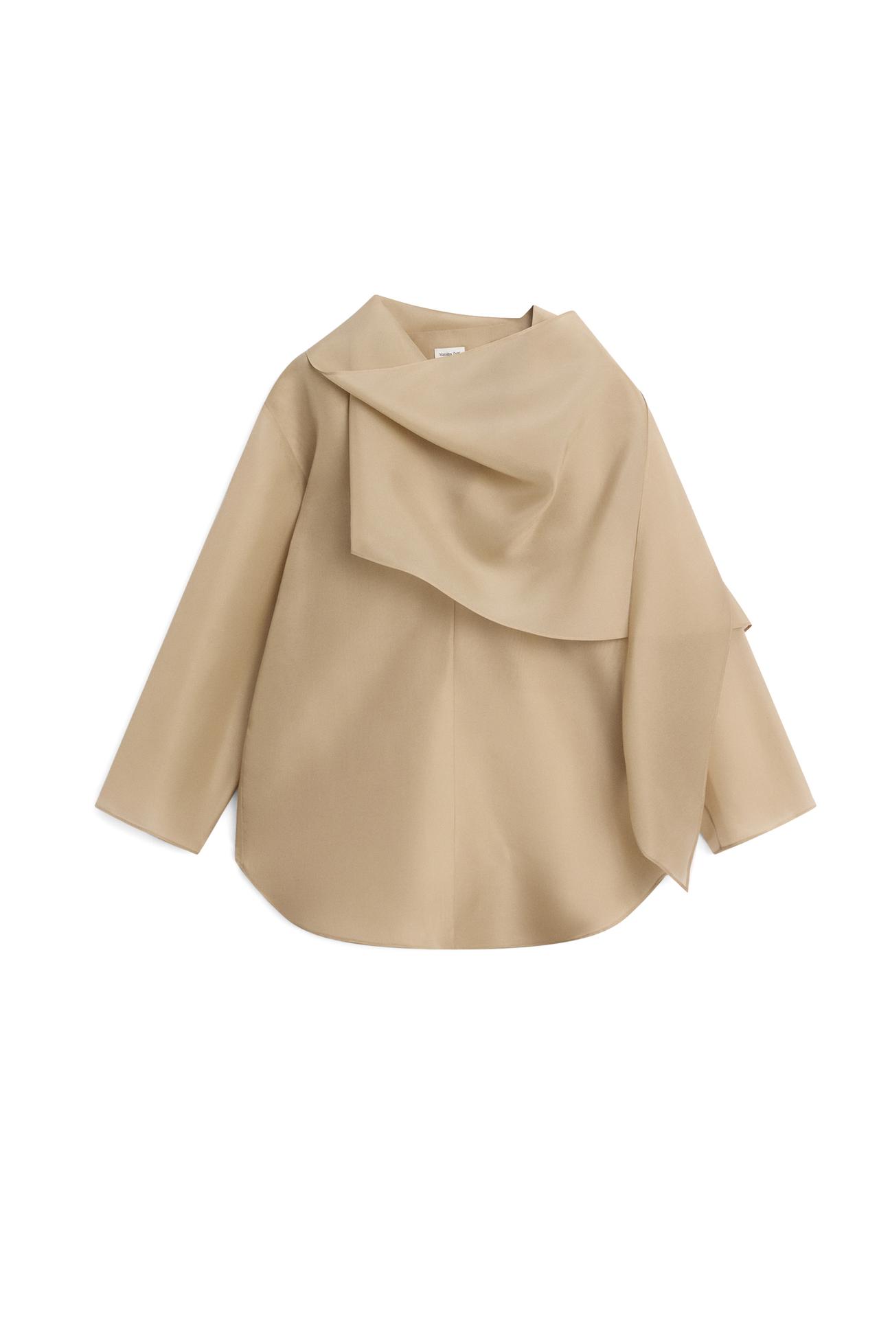 Flowing organza blouse with scarf detail - LIMITED EDITION — Red Stripe