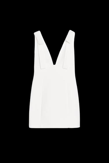 SHORT DRESS WITH BOWS - Oyster-white by Zara - Image 0