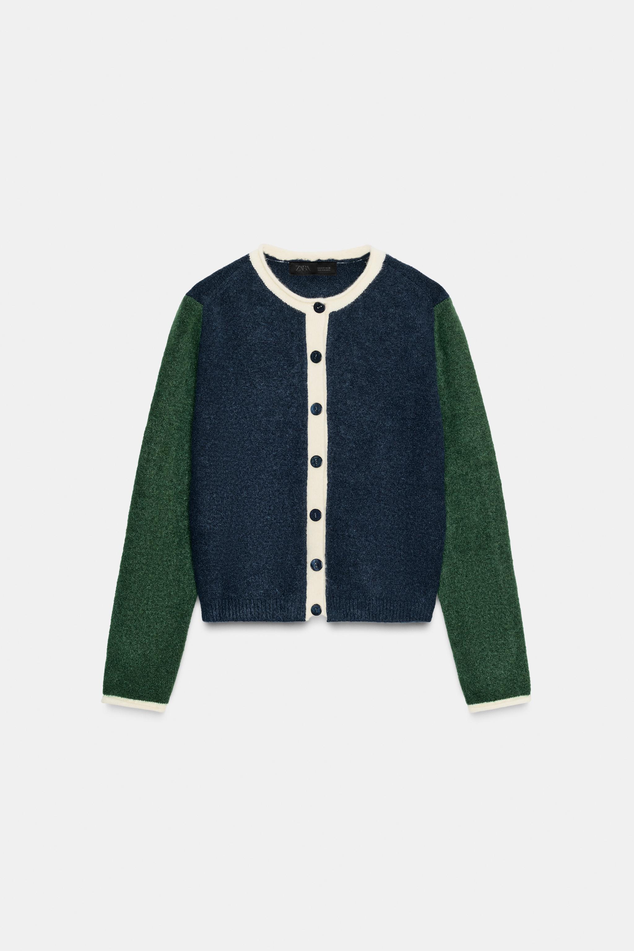 COLOR BLOCK KNIT CARDIGAN - only one | ZARA Canada
