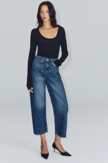 GALTZA BAKEROAK, ZW COLLECTION, ANKLE, RELAXED, LUZERA ERTAINEKO - Urdina, Zara-rena