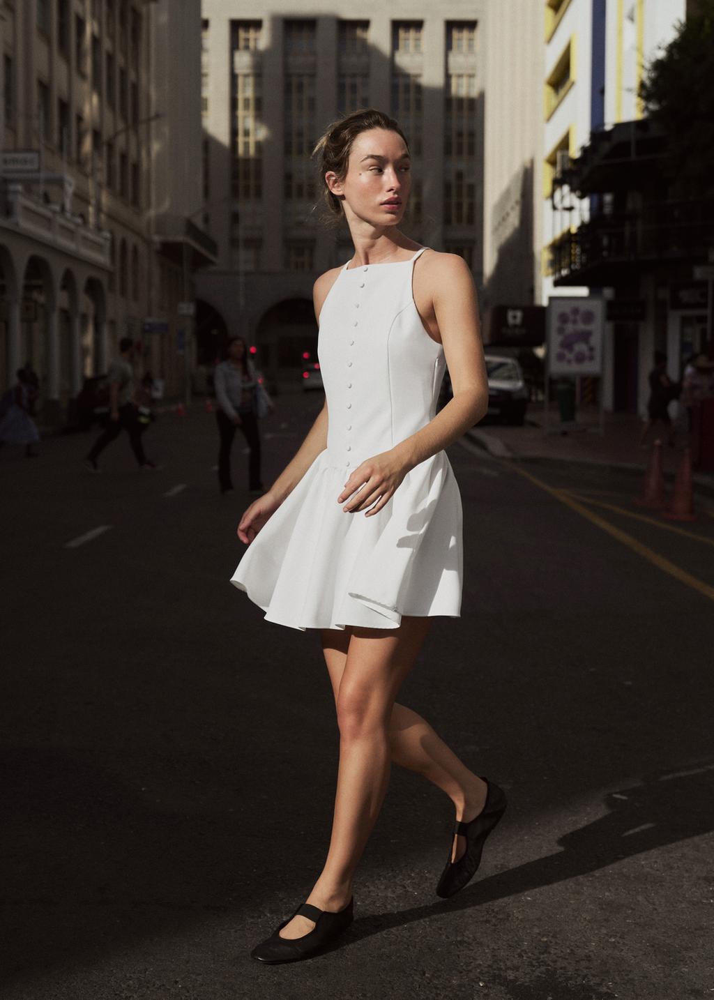 VESTIDO MINI BOTONES