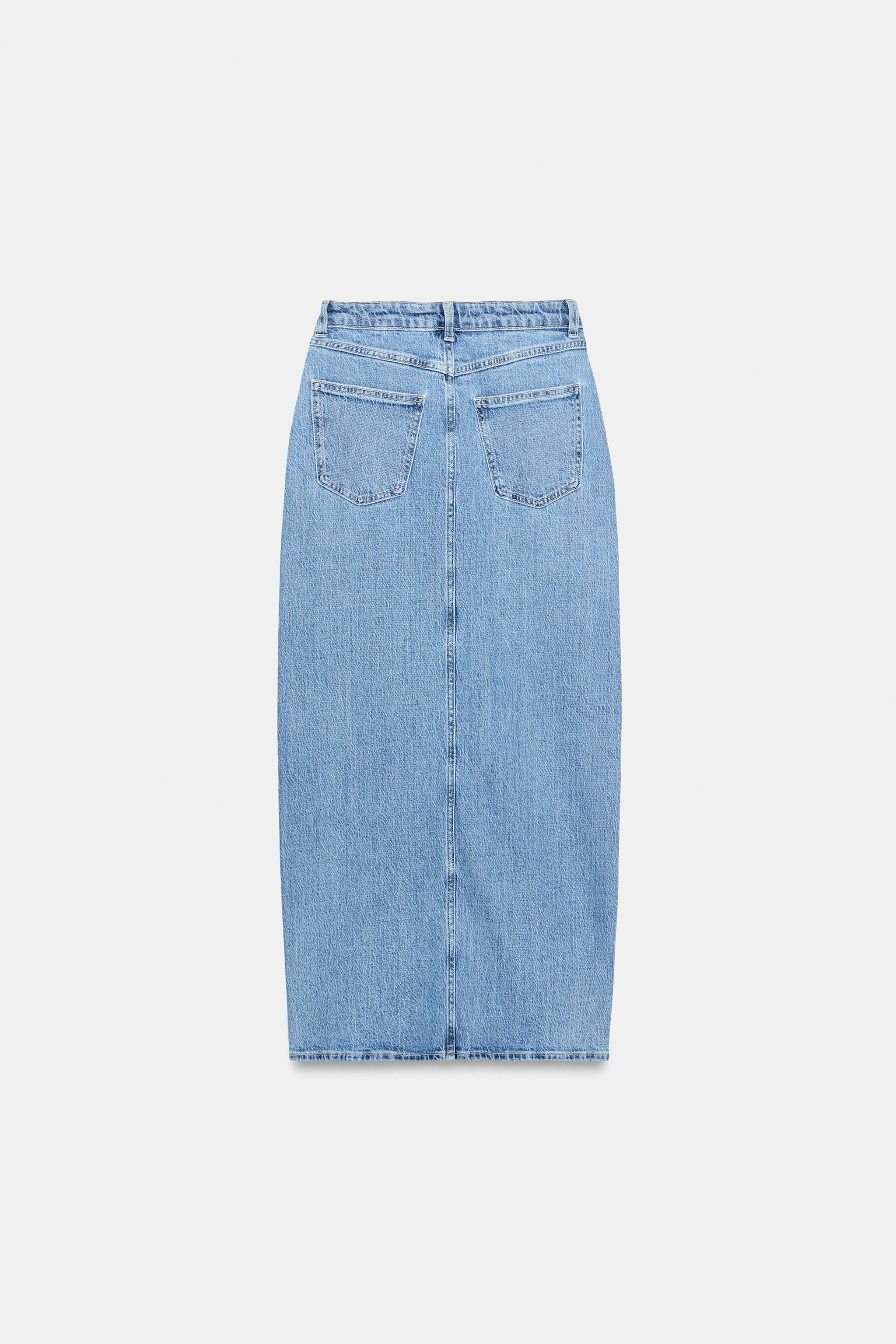 Z1975 DENIM MIDI SKIRT WITH SLIT